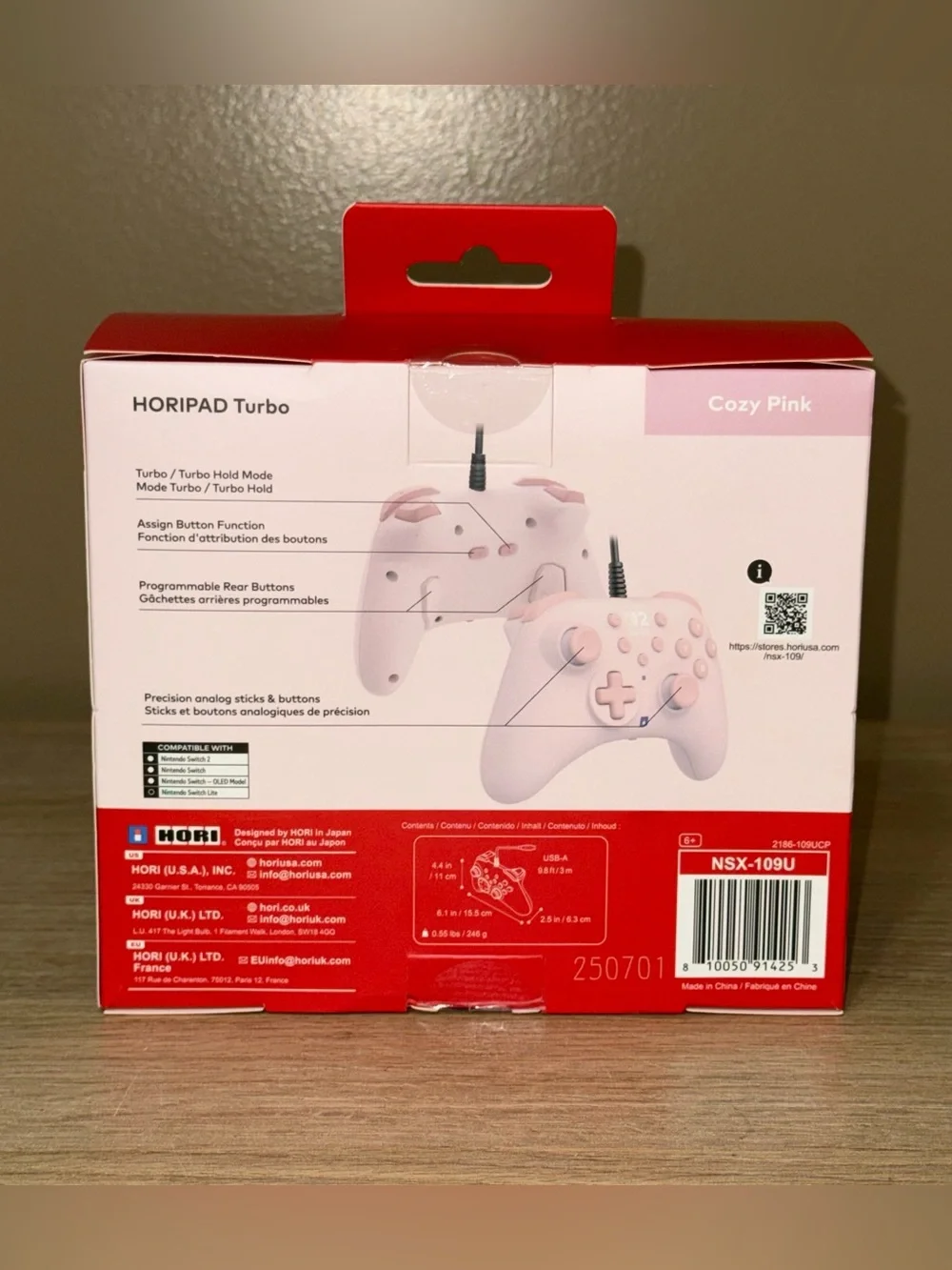NIB HORI HORIPAD Turbo controller for the Nintendo Switch 2 in 